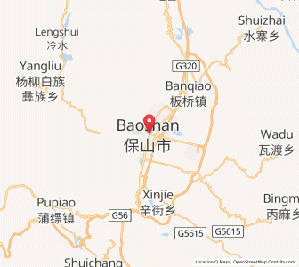 Map of Baoshan, Yunnan