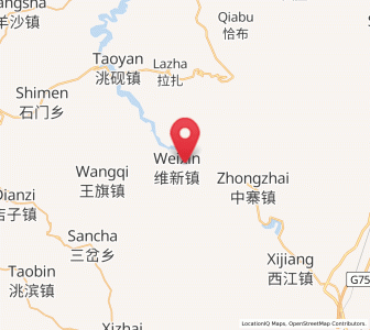 Map of Baozi, Gansu