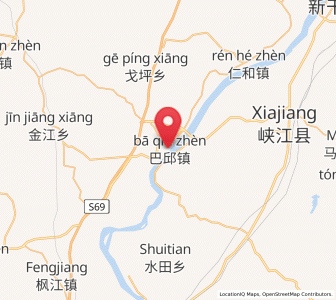Map of Baqiu, Jiangxi