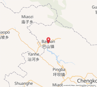 Map of Bashan, Chongqing