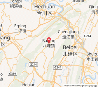 Map of Batang, Chongqing
