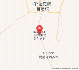 Map of Bayin Tala Dahan’er Minzu, Inner Mongolia