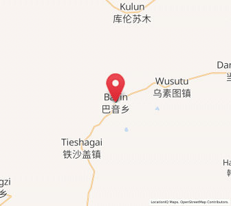 Map of Bayin, Inner Mongolia