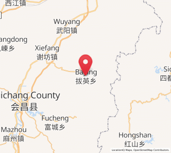 Map of Baying, Jiangxi