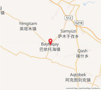 Map of Baytokay, Xinjiang