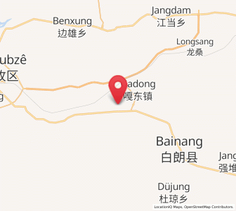 Map of Bazha, Tibet