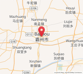 Map of Bazhou, Hebei