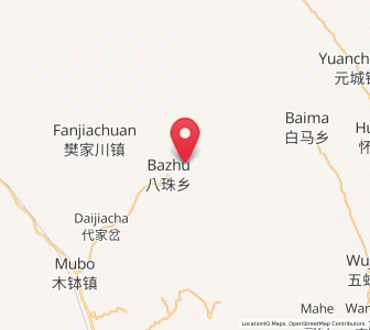 Map of Bazhu, Gansu