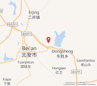 Map of Bei’an, Heilongjiang