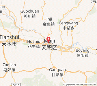 Map of Beidao, Gansu