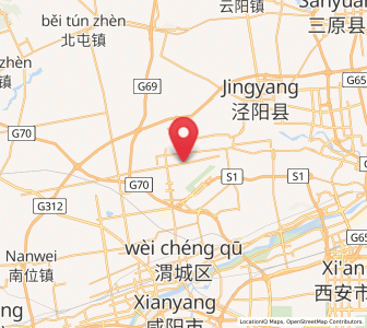 Map of Beidu, Shaanxi