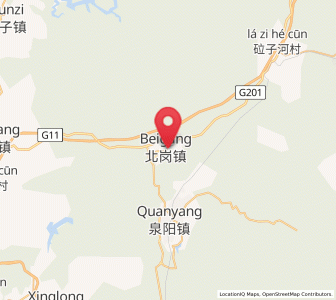 Map of Beigang, Jilin