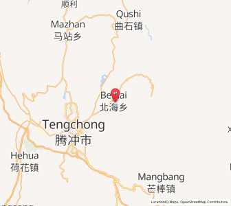 Map of Beihai, Yunnan