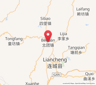 Map of Beituan, Fujian