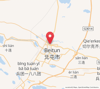 Map of Beitun, Xinjiang