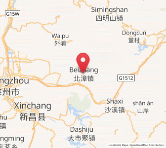 Map of Beizhang, Zhejiang