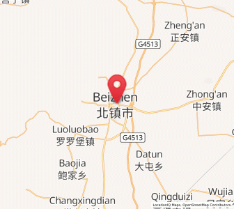 Map of Beizhen, Liaoning