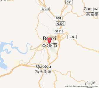 Map of Benxi, Liaoning