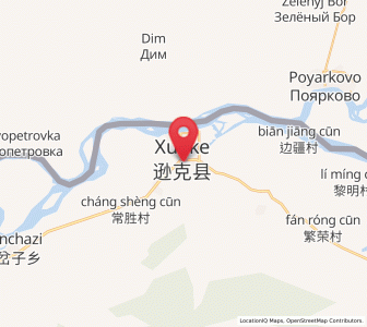Map of Bianjiang, Heilongjiang