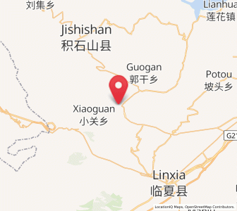 Map of Biashizang, Gansu