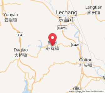 Map of Bibei, Guangdong
