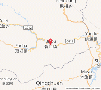 Map of Bikou, Gansu
