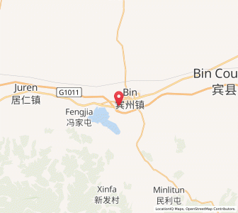 Map of Bin Xian, Heilongjiang