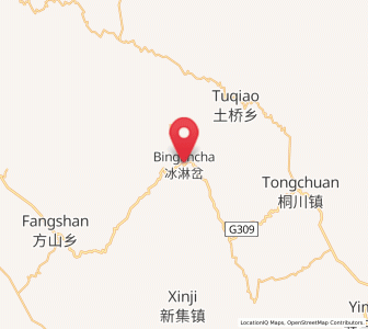 Map of Binglincha, Gansu