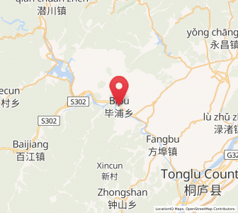 Map of Bipu, Zhejiang