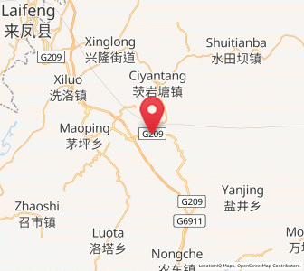 Map of Bishagou, Hunan