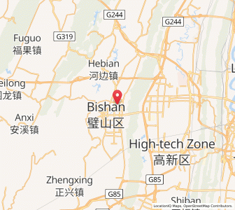 Map of Bishan, Chongqing