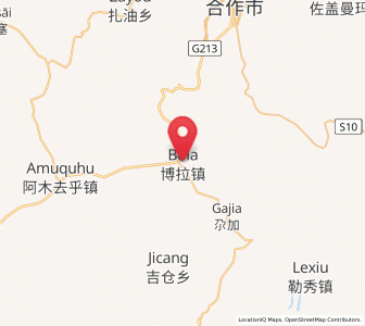 Map of Bola, Gansu