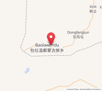 Map of Bor Ondor, Jilin