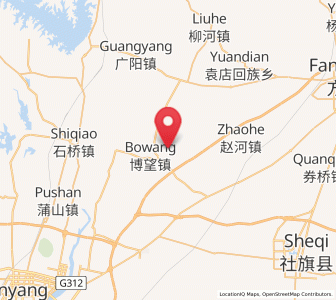 Map of Bowang, Henan