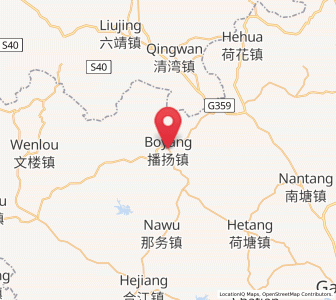 Map of Boyang, Guangdong