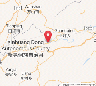 Map of Bozhou, Hunan