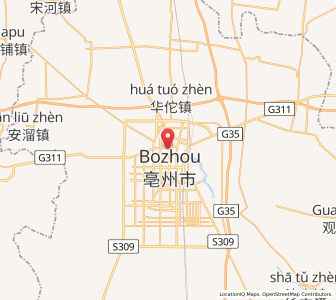 Map of Bozhou, Anhui