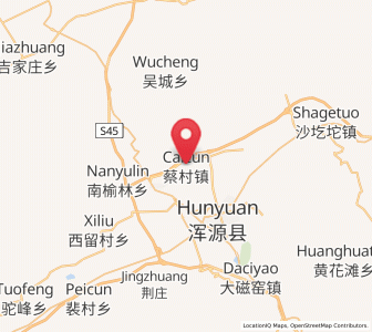Map of Caicun, Shanxi