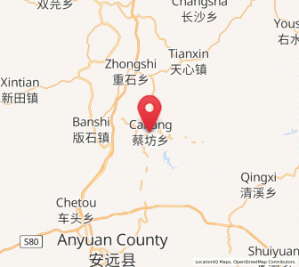 Map of Caifang, Jiangxi