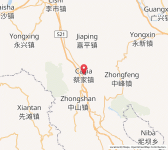 Map of Caijia, Chongqing