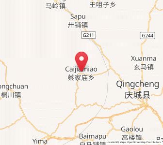 Map of Caijiamiao, Gansu
