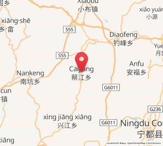 Map of Caijiang, Jiangxi
