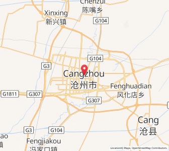 Map of Cangzhou, Hebei