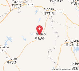 Map of Caodian, Hubei