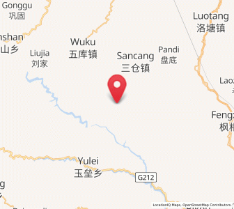 Map of Caohe, Gansu