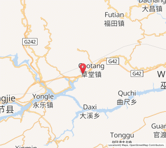 Map of Caotang, Chongqing