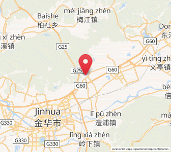 Map of Caozhai, Zhejiang