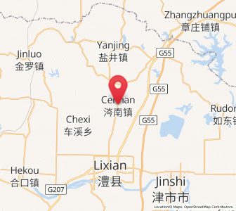 Map of Cennan, Hunan