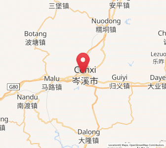 Map of Cenxi, Guangxi