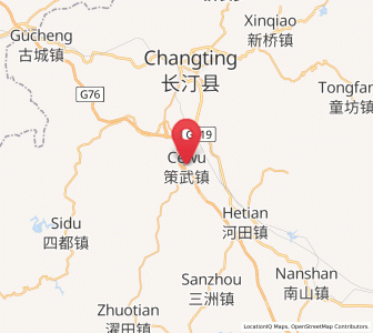 Map of Cewu, Fujian